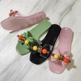 揭阳水晶鞋厂新款女士一字女拖鞋jieyang factory jelly slippers